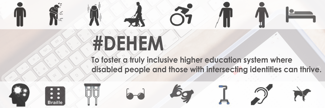 Banner picture depicting various symbols of disabilities with the words 